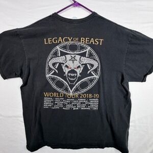 Iron Maiden Legacy of the Beast World Tour 2018-19 Shirt Black Graphic Tee